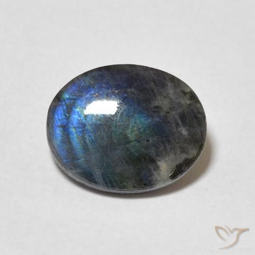 1.92ct 天然 マルチカラー スペクトロライト, 楕円形, オペーク