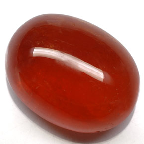 24.88カラットの天然マンダリンオレンジスペサルティンガーネット（18.4×14.1 mm・透明）