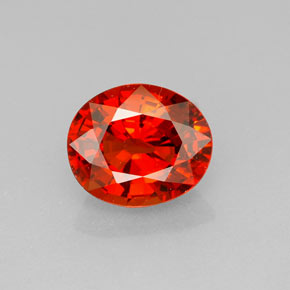 2.89カラットの天然マンダリンオレンジスペサルティンガーネット（8.9×7.6 mm・オーバルカット）