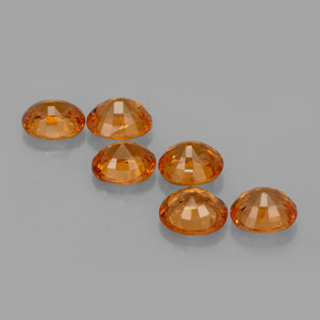 4.85カラットの天然ミディアムオレンジスペサルティンガーネット（5.7×5 mm・オーバルカット）