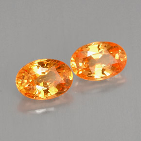 カラットの天然オレンジスペサルティンガーネット（6×4.1 mm・オーバルカット）