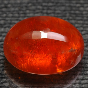 6.07カラットの天然マンダリンオレンジスペサルティンガーネット（10.8×8.1 mm・透明）