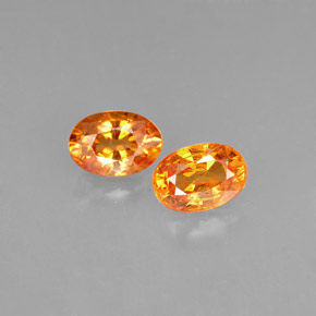 カラットの天然オレンジスペサルティンガーネット（6×4.2 mm・オーバルカット）