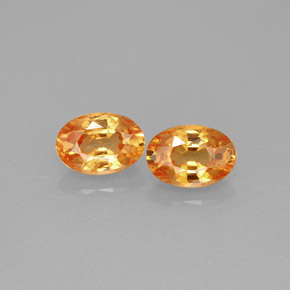 カラットの天然オレンジスペサルティンガーネット（6.1×4.2 mm・オーバルカット）