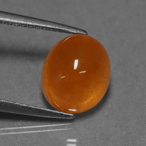 6.24カラットの天然マンダリンオレンジスペサルティンガーネット（9.9×8.4 mm・透明）