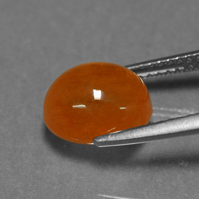 6.24カラットの天然マンダリンオレンジスペサルティンガーネット（9.9×8.4 mm・透明）