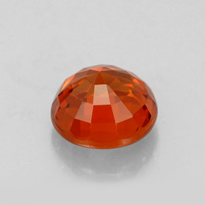 0.99カラットの天然マンダリンオレンジスペサルティンガーネット（5.47 mm・ラウンドカット）