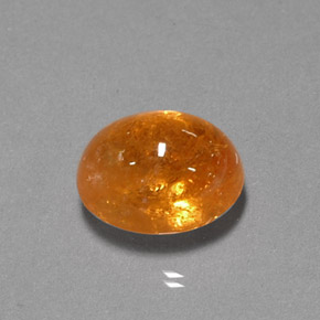 5.08カラットの天然オレンジスペサルティンガーネット（9.8×8.1 mm・透明）