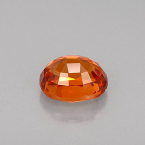 1.43カラットの天然マンダリンオレンジスペサルティンガーネット（6.7×5.5 mm・オーバルカット）