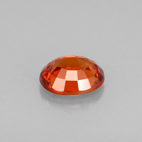 1.08カラットの天然マンダリンオレンジスペサルティンガーネット（6.7×5.4 mm・オーバルカット）