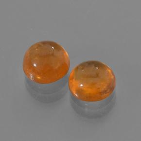 3.25カラットの天然アンバーオレンジスペサルティンガーネット（6.37 mm・ラウンドカット）