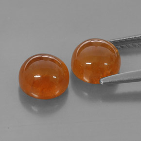 カラットの天然マンダリンオレンジスペサルティンガーネット（6.92 mm・透明）