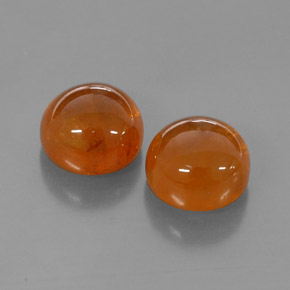 カラットの天然マンダリンオレンジスペサルティンガーネット（6.92 mm・透明）