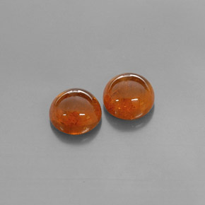 カラットの天然マンダリンオレンジスペサルティンガーネット（6.96 mm・透明）