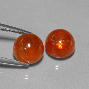 カラットの天然マンダリンオレンジスペサルティンガーネット（7.23 mm・透明）