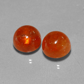 カラットの天然マンダリンオレンジスペサルティンガーネット（7.23 mm・透明）