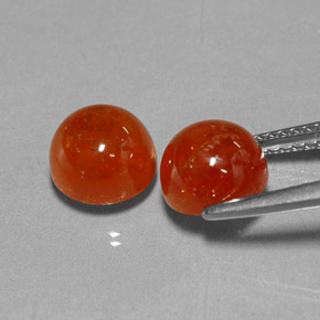 カラットの天然マンダリンオレンジスペサルティンガーネット（7.23 mm・透明）