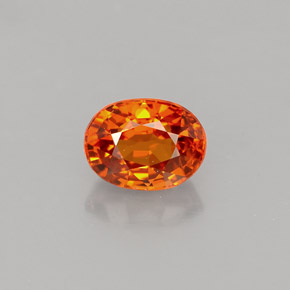 1.43カラットの天然マンダリンオレンジスペサルティンガーネット（6.9×5.2 mm・オーバルカット）