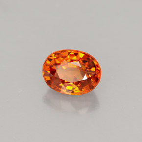 1.43カラットの天然マンダリンオレンジスペサルティンガーネット（6.9×5.2 mm・オーバルカット）