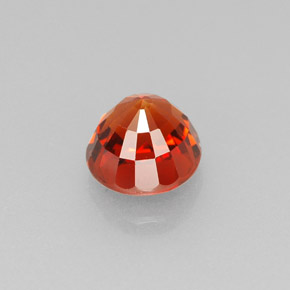 1.30カラットの天然マンダリンオレンジスペサルティンガーネット（5.68 mm・ラウンドカット）