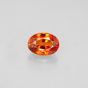 0.98カラットの天然マンダリンオレンジスペサルティンガーネット（6.5×4.7 mm・オーバルカット）