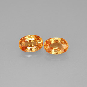 カラットの天然オレンジスペサルティンガーネット（6×4.2 mm・オーバルカット）