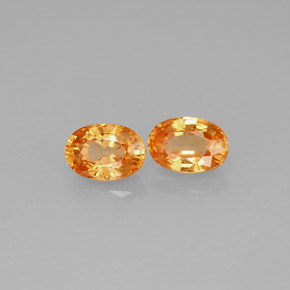 カラットの天然オレンジスペサルティンガーネット（6×4.2 mm・オーバルカット）