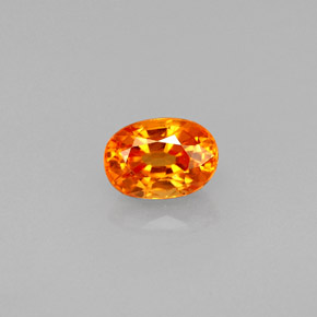 0.80カラットの天然マンダリンオレンジスペサルティンガーネット（5.9×4.2 mm・オーバルカット）