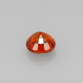 0.80カラットの天然マンダリンオレンジスペサルティンガーネット（5.10 mm・ラウンドカット）