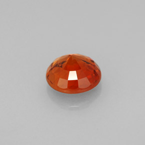 1.28カラットの天然マンダリンオレンジスペサルティンガーネット（6.18 mm・ラウンドカット）