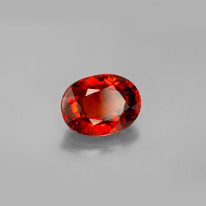 2.79カラットの天然レッドオレンジスペサルティンガーネット（9×6.8 mm・オーバルカット）