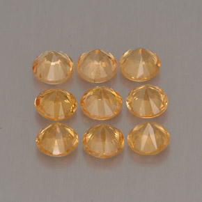 カラットの天然オレンジスペサルティンガーネット（2.90 mm・ラウンドカット）