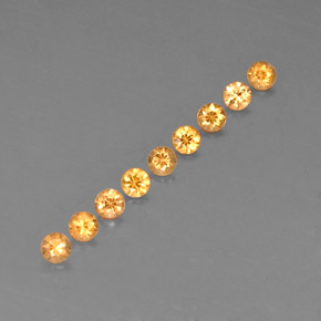 カラットの天然オレンジスペサルティンガーネット（2.78 mm・ラウンドカット）