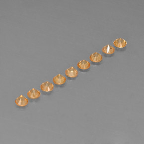 カラットの天然オレンジスペサルティンガーネット（2.78 mm・ラウンドカット）