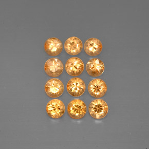 カラットの天然オレンジスペサルティンガーネット（2.62 mm・ラウンドカット）