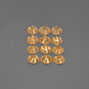 カラットの天然オレンジスペサルティンガーネット（2.62 mm・ラウンドカット）