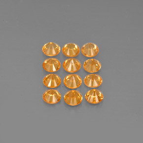 カラットの天然オレンジスペサルティンガーネット（2.66 mm・ラウンドカット）