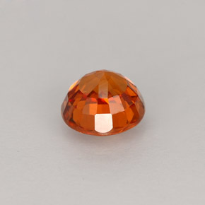 1.13カラットの天然マンダリンオレンジスペサルティンガーネット（5.76 mm・ラウンドカット）
