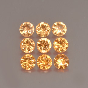 カラットの天然オレンジスペサルティンガーネット（2.84 mm・ラウンドカット）