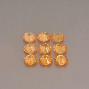 カラットの天然オレンジスペサルティンガーネット（2.84 mm・ラウンドカット）