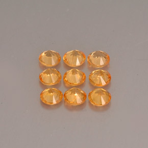 カラットの天然オレンジスペサルティンガーネット（2.89 mm・ラウンドカット）