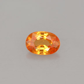 0.60カラットの天然オレンジスペサルティンガーネット（6×4.1 mm・オーバルカット）