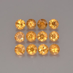 カラットの天然オレンジスペサルティンガーネット（2.75 mm・ラウンドカット）