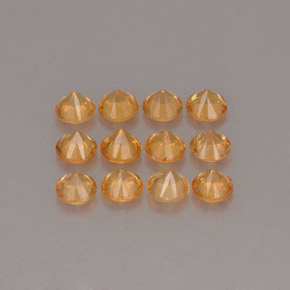 カラットの天然オレンジスペサルティンガーネット（2.65 mm・ラウンドカット）