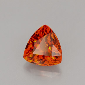 1.55カラットの天然マンダリンオレンジスペサルティンガーネット（6.9×6.6 mm・トリリアント）
