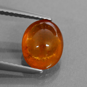 3.41カラットの天然マンダリンオレンジスペサルティンガーネット（9.3×7.6 mm・透明）