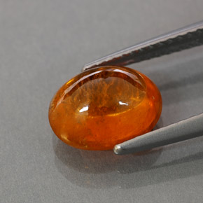 3.41カラットの天然マンダリンオレンジスペサルティンガーネット（9.3×7.6 mm・透明）