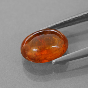 3.35カラットの天然マンダリンオレンジスペサルティンガーネット（9.2×7.3 mm・透明）