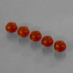カラットの天然レッドオレンジスペサルティンガーネット（5.15 mm・透明）