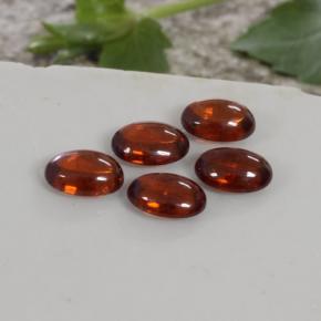 4.97カラットの天然赤みがかったオレンジスペサルティンガーネット（6.5×4.7 mm・透明）